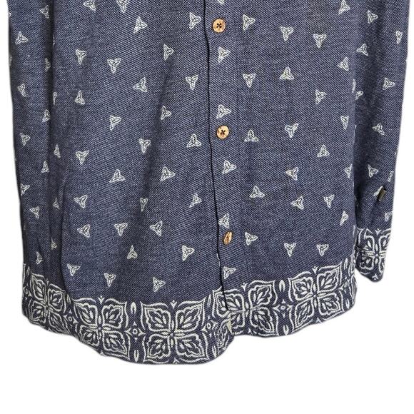 Tommy Jeans Mens Tropical Print Shirt XL Button Down Cotton Blend Shell Buttons - Picture 3 of 7